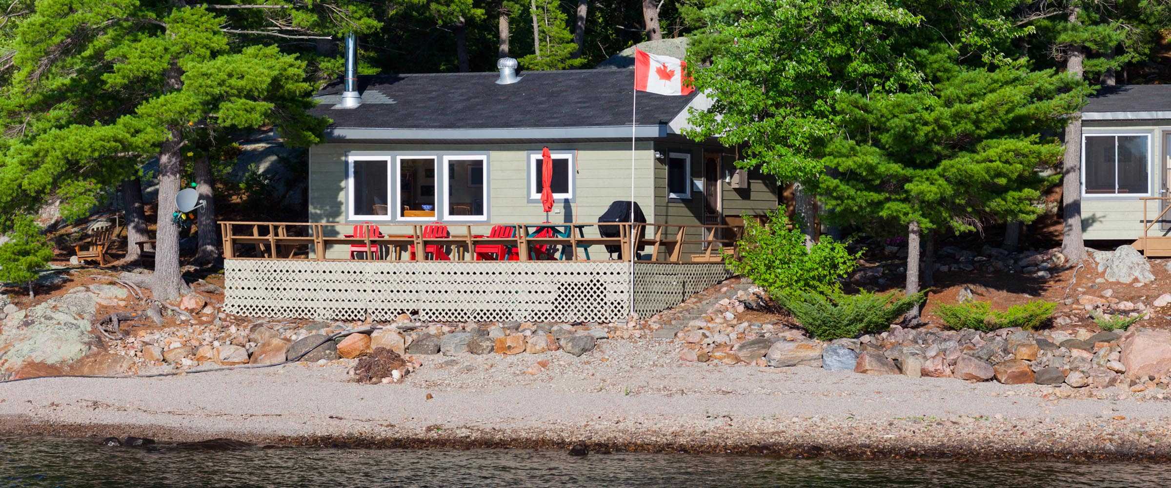 Canadian cottage home on the lake