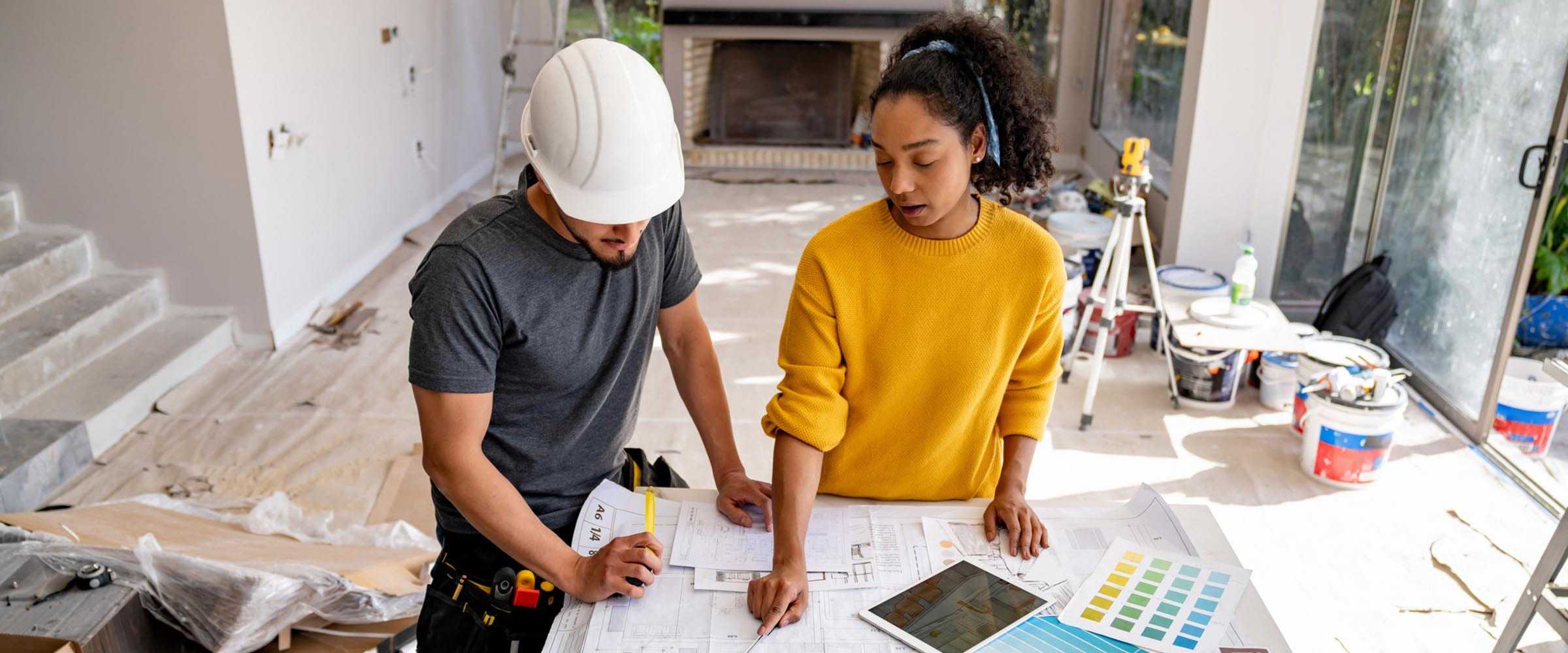 Couple renovating home